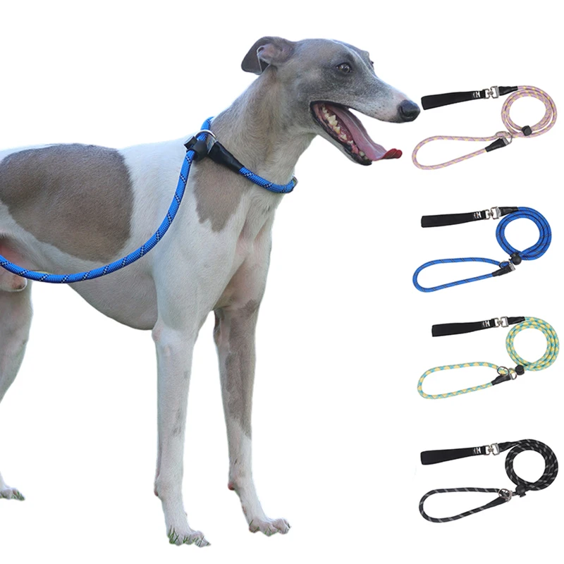 

Dog Leash Slip Snap Hook Rope Leash No Pull Training Lead Reflective Leashes For Medium Dogs Strong Heavy Duty Braided Dog Leash