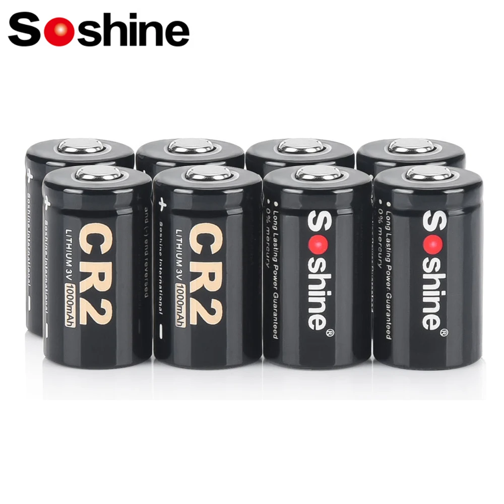 

Soshine 3V CR2 1000mah Battery 3-Volt Lithium Batteries Non-Rechargeable Battery for Doorbell Flashlight Lamps Eletronic Lock