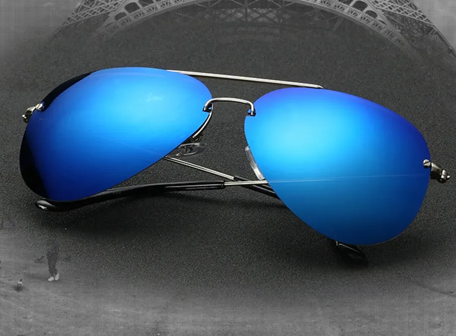 

=CLARA VIDA= The classic Rimless Exquisite hinge colorful lenses Polarized Sunglasses Tac Enhanced Polarised Sun glasses UV400