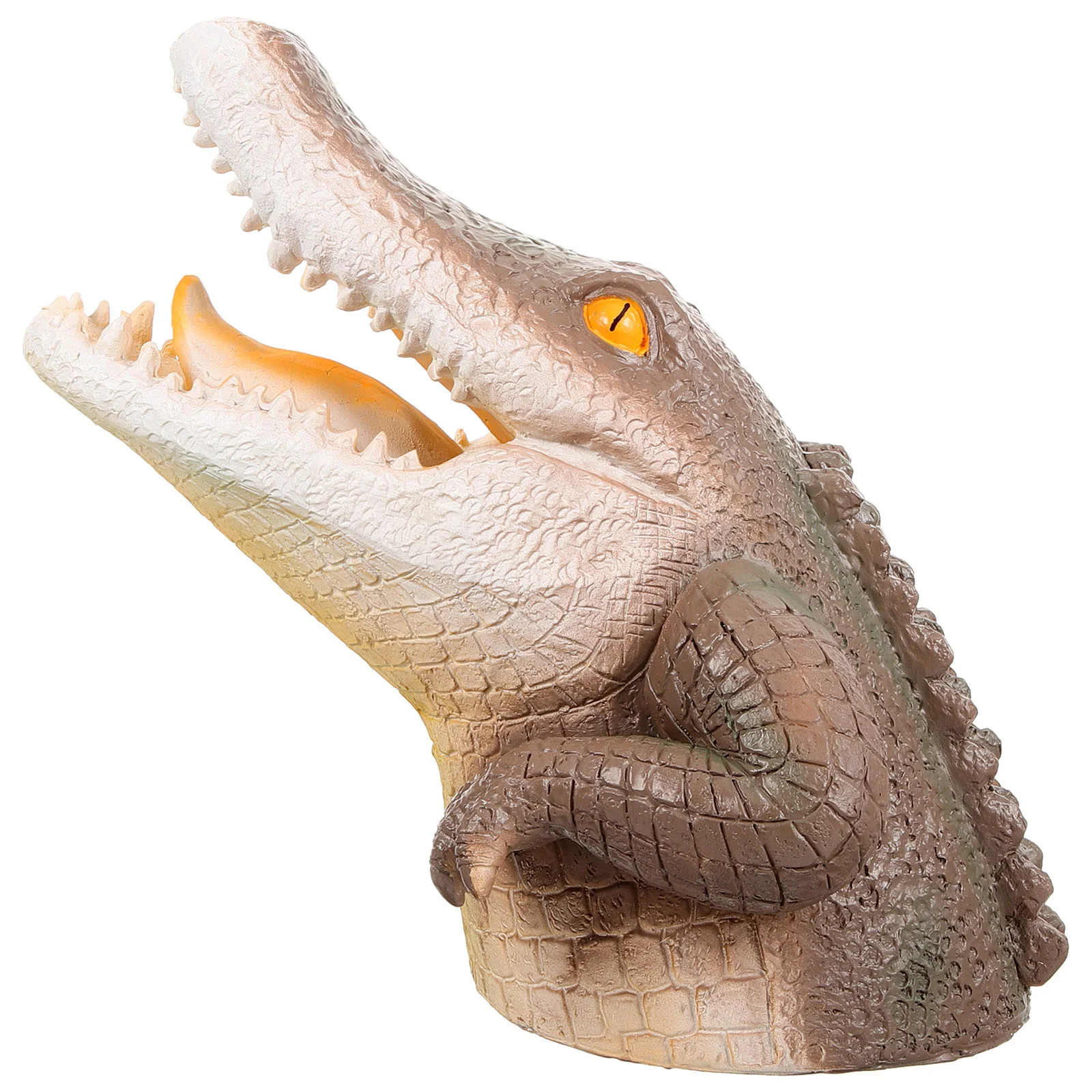 

Simulated Crocodile Head Courtyard Pond Floating Animal Ornaments Outdoor Pool Decorations Model Statue Realistic Resin