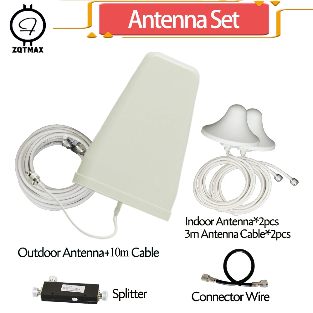 ZQTMAX For 800 900 1800 2100 2G 3G 4G Cellular Signal Amplifier gsm dcs mobile signal booster Omni antenna +Log periodic antenna
ZQTMAX For 800 900 1800 2100 2G 3G 4G Cellular Signal Amplifier gsm dcs mobile signal booster Omni antenna +Log periodic antenna