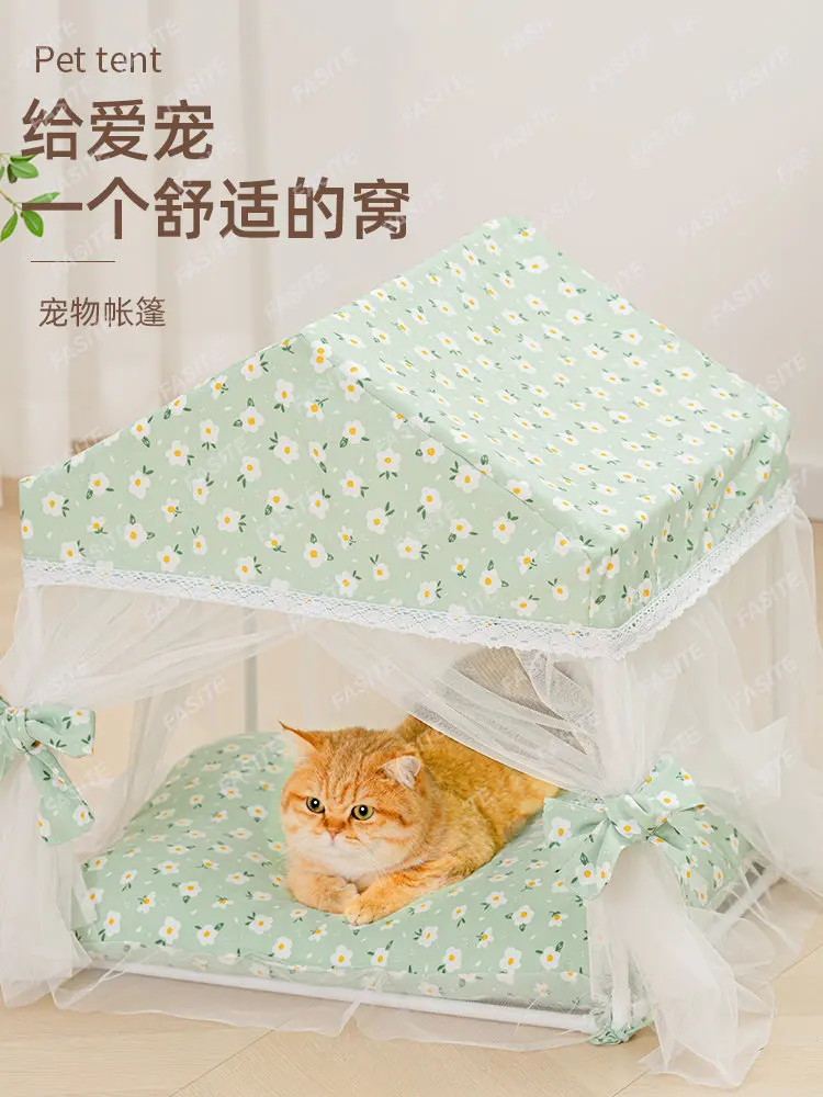 

Cat litter four seasons universal tent litter closed removable washable pet bed cat house dog kennel