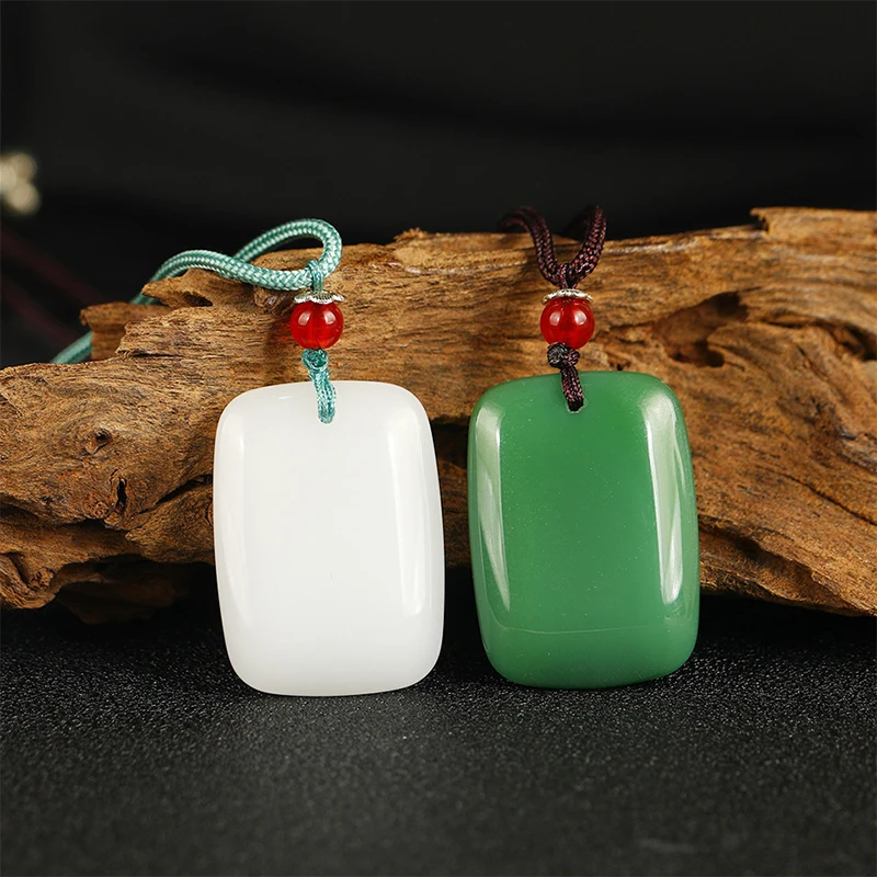 Ожерелье с подвеской «Hotan» для мужчин и женщин, колье с имитацией нефрита и стекла, хороший подарок на автомобиль, счастливое украшение, 1 шт. 
Ожерелье с подвеской «Hotan» для мужчин и женщин, колье с имитацией нефрита и стекла, хороший подарок на автомобиль, счастливое украшение, 1 шт.