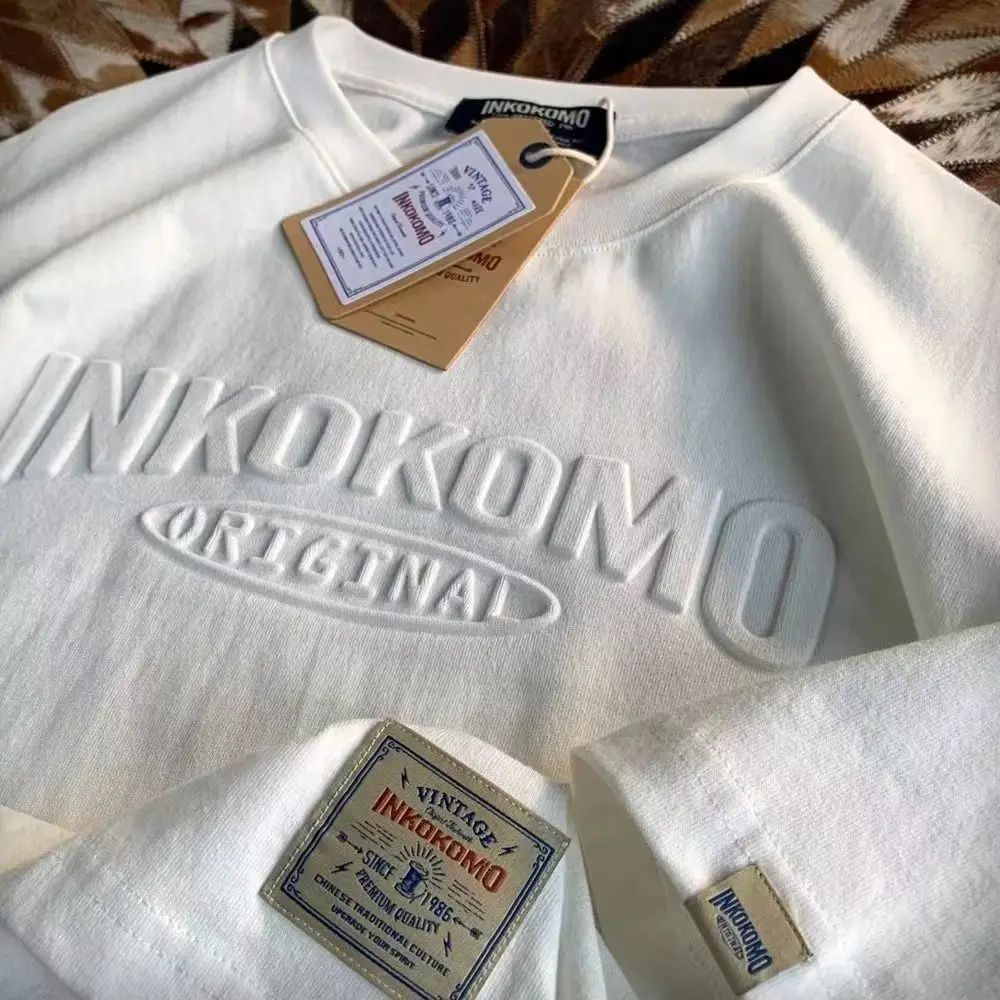 American three-dimensional embossed letters men's versatile tops ins2024 student summer new loose short-sleeved men's T-shirt
American three-dimensional embossed letters men's versatile tops ins2024 student summer new loose short-sleeved men's T-shirt