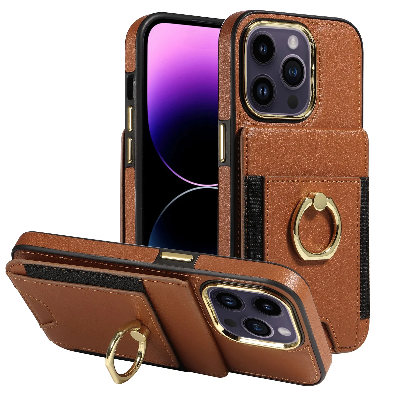 Leather Case for iPhone15 14 13 Pro Max Plus Back Cover Phone Case with Finger Ring Wallet Cover Full Protective Leather Shell
Leather Case for iPhone15 14 13 Pro Max Plus Back Cover Phone Case with Finger Ring Wallet Cover Full Protective Leather Shell