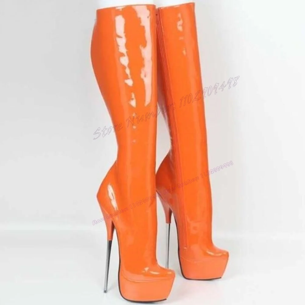 Orange Metal Heels Platform Boots Pointed Toe Shoes for Women Extreme Thin High Heels Sexy Lady Shoes 2023 Zapatos Para Mujere
Orange Metal Heels Platform Boots Pointed Toe Shoes for Women Extreme Thin High Heels Sexy Lady Shoes 2023 Zapatos Para Mujere