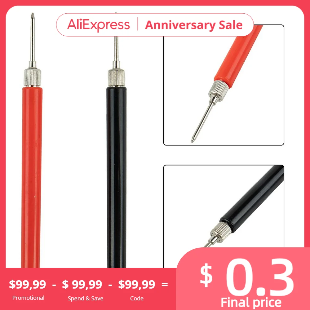 2pcs 128mm Multimeter Spring Test Probe Tip Insulated Test Hook Wire Connector Probe Test Needle For Electrical Testing
2pcs 128mm Multimeter Spring Test Probe Tip Insulated Test Hook Wire Connector Probe Test Needle For Electrical Testing