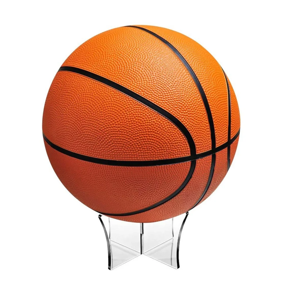 

Heavy Duty Acrylic Ball Stand Porable Display Accessories for Basketball Football Soccer Rugby Bowling Display Holder