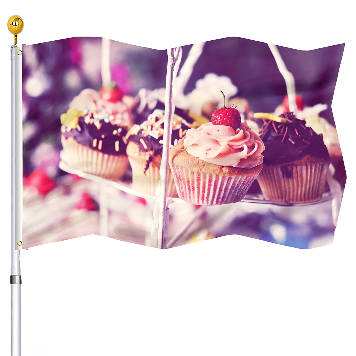 Cupcake рисунок флаг флаги с двойной строчкой, баннеры с латунными люверсами, яркий цвет, домашний декор для помещений, наружный флаг
Cupcake рисунок флаг флаги с двойной строчкой, баннеры с латунными люверсами, яркий цвет, домашний декор для помещений, наружный флаг