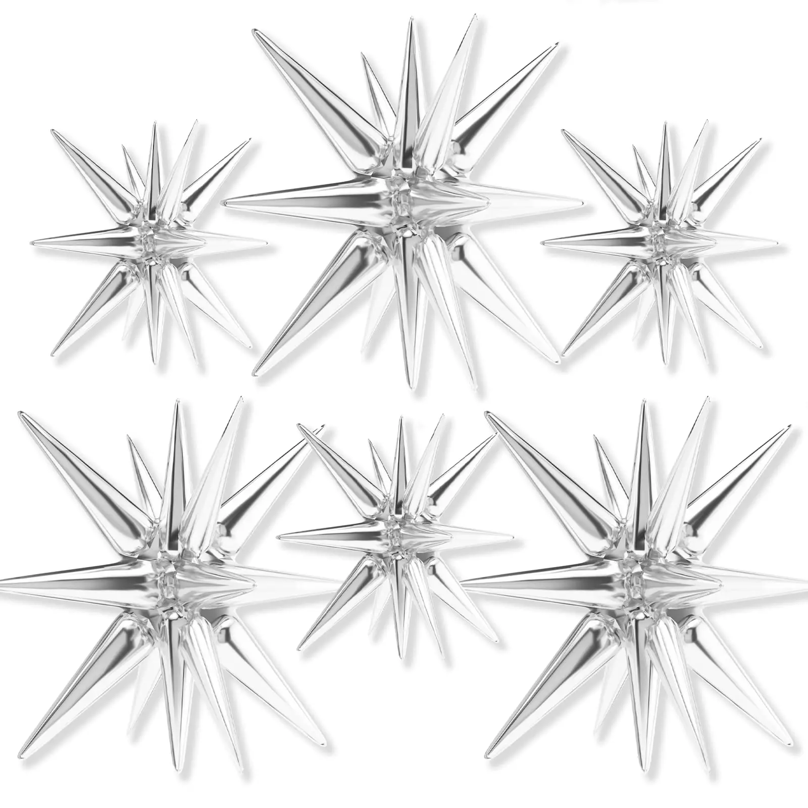 Star Balloons 4 pcs One-Piece 14-pointed Star Explosion Balloons Silver Fireworks Shape for Baby Shower Boy Birthday Wedding
Star Balloons 4 pcs One-Piece 14-pointed Star Explosion Balloons Silver Fireworks Shape for Baby Shower Boy Birthday Wedding