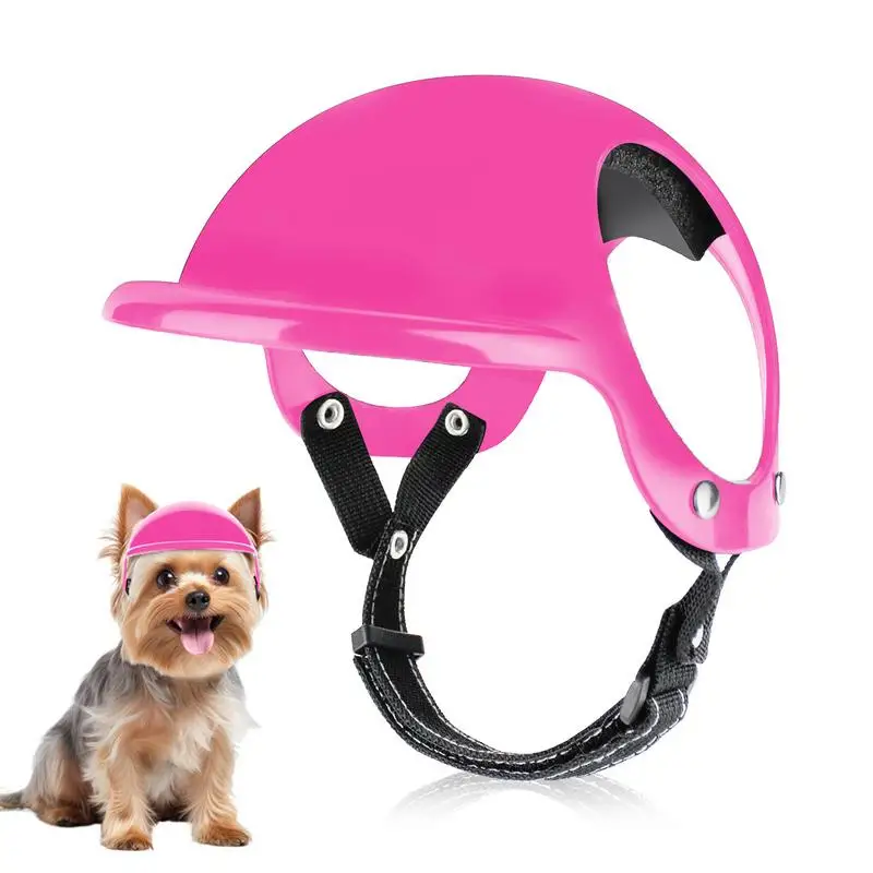 

Pet Riding Hat Puppy Outdoor Riding Puppy Hat Puppy Pet Safety Helmet Adjustable Pet Hat Apparel Stick Fixing For Puppy Supplies