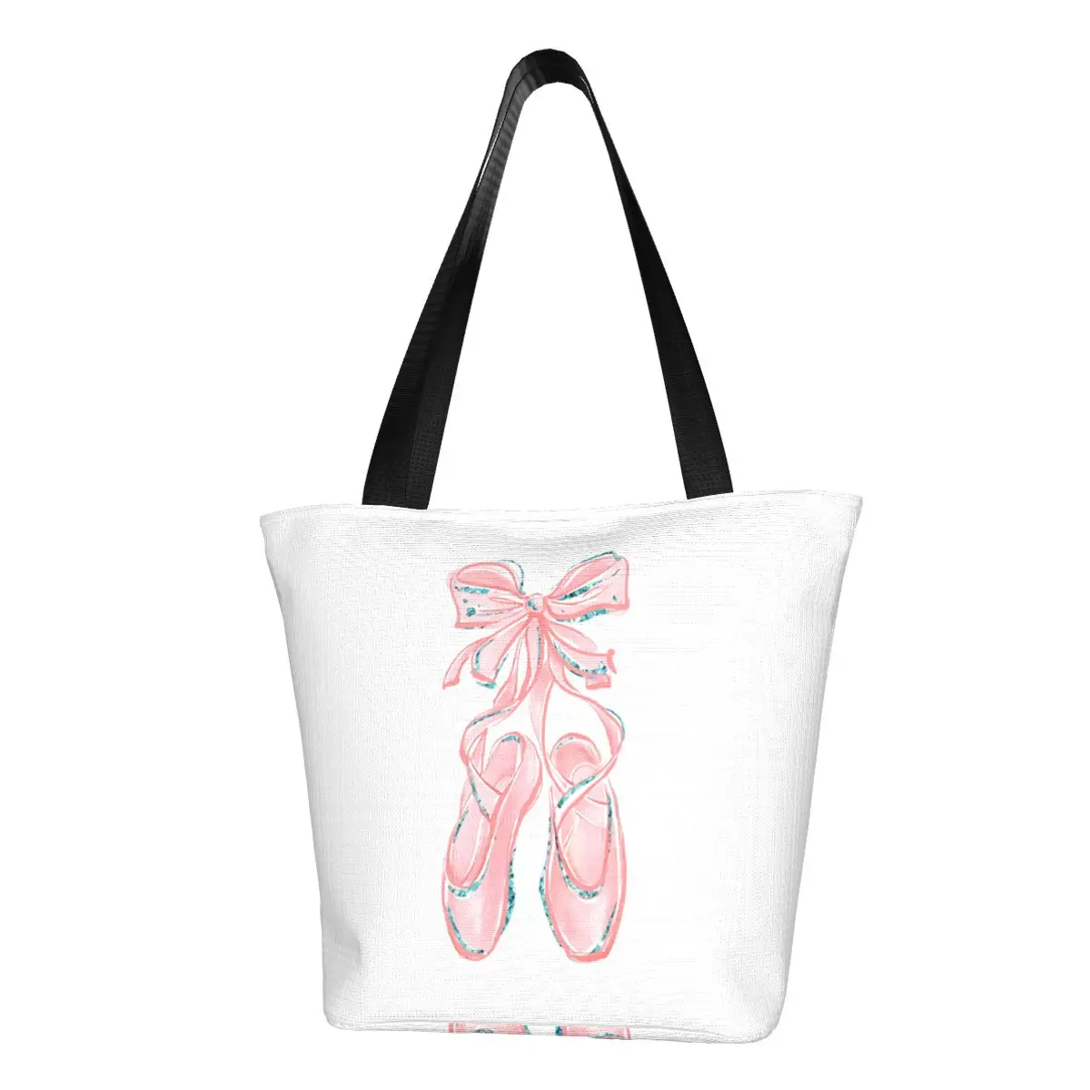 Kawaii Printed Ballet Shoes Shopping Tote Bag Washable Canvas Shoulder Shopper Ballerina Dancer Handbag
Kawaii Printed Ballet Shoes Shopping Tote Bag Washable Canvas Shoulder Shopper Ballerina Dancer Handbag