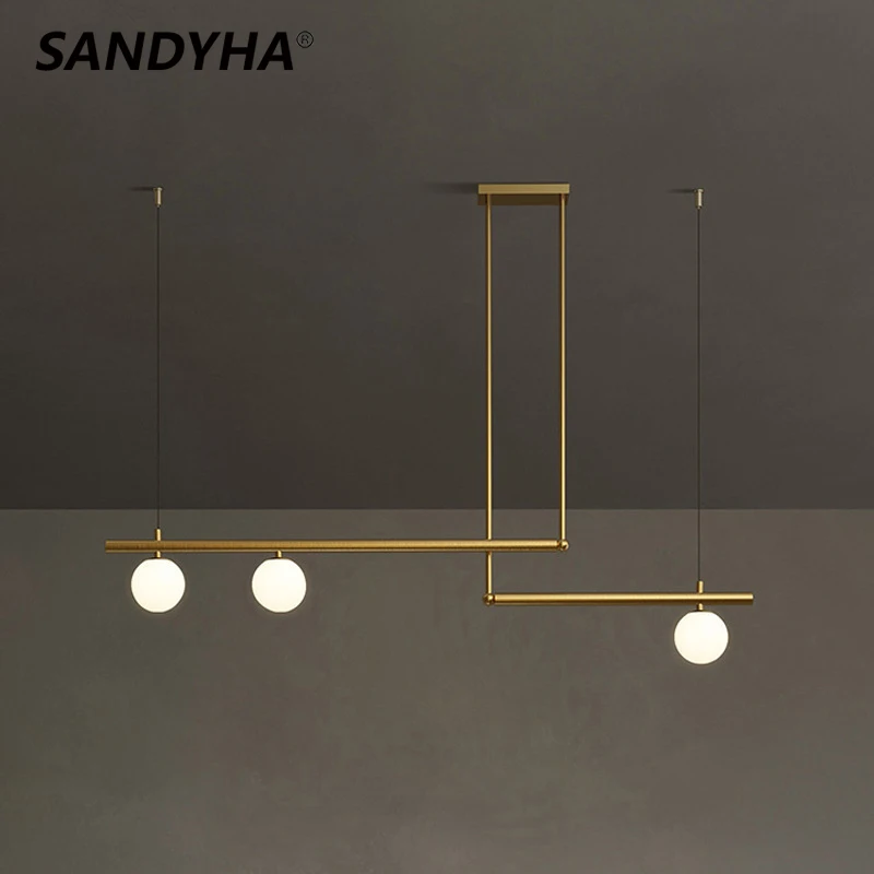 SANDYHA Chandeliers Modern Minimalist Glass Ball Long Strip Combination Pendant Light Home Decor Led Lamp for Dining Living Room
SANDYHA Chandeliers Modern Minimalist Glass Ball Long Strip Combination Pendant Light Home Decor Led Lamp for Dining Living Room