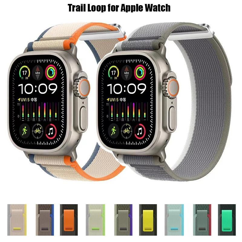 

Trail Loop Strap For Apple Watch Ultra 2 band 49mm 45mm 41mm 40mm 44mm 38mm 42mm Watchband Bracelet iWatch Series 9 8 7 6 4 5 SE