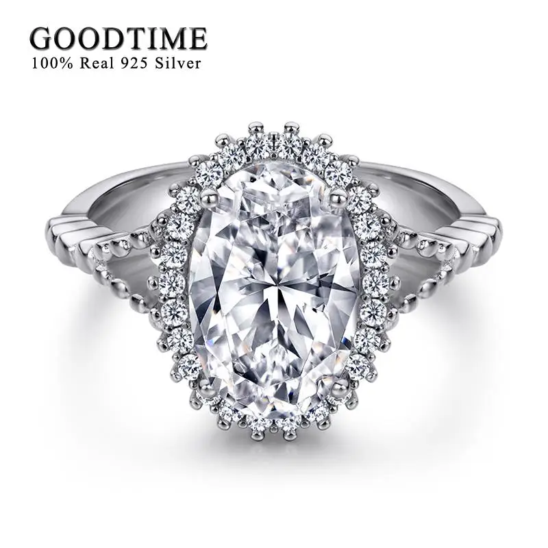 Luxury Women Ring Pure 100% 925 Sterling Silver Oval Super Dazzling Zircon Bridal Wedding Ring Fashion Jewelry Gift For Lover 
Luxury Women Ring Pure 100% 925 Sterling Silver Oval Super Dazzling Zircon Bridal Wedding Ring Fashion Jewelry Gift For Lover