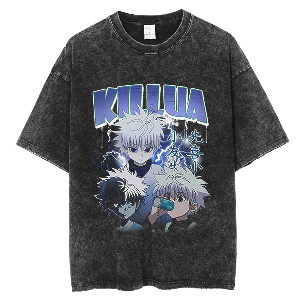 Summer Short Sleeve Tops Tees Men Harajuku Vintage T-Shirt Hip Hop Streetwear Japanese Anime Hunter x Hunter Graphic T Shirt
Summer Short Sleeve Tops Tees Men Harajuku Vintage T-Shirt Hip Hop Streetwear Japanese Anime Hunter x Hunter Graphic T Shirt