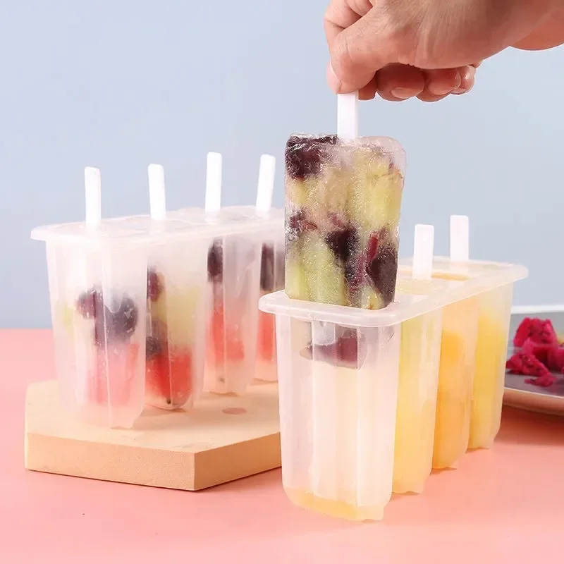 5pcs Ice Cream Molds 4 Popsicle Molds Set Popsicle Ice Tray DIY Ice Cream Reusable with Stick Cover Mold Kitchen Accessories
5pcs Ice Cream Molds 4 Popsicle Molds Set Popsicle Ice Tray DIY Ice Cream Reusable with Stick Cover Mold Kitchen Accessories