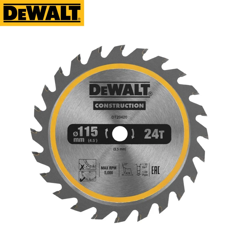 

Дисковая пила DEWALT DT20420, 115 мм * 9,5 мм * 24 т