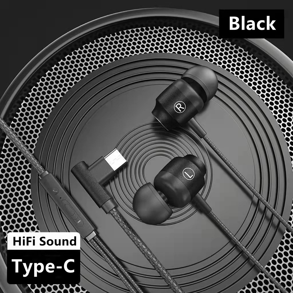 

For Xiaomi Samsung Magnetic Gamer Wired Earphones Metal HiFi Bass Stereo 3.5mm Type C Earbuds For Phone Computer Mic Headphones