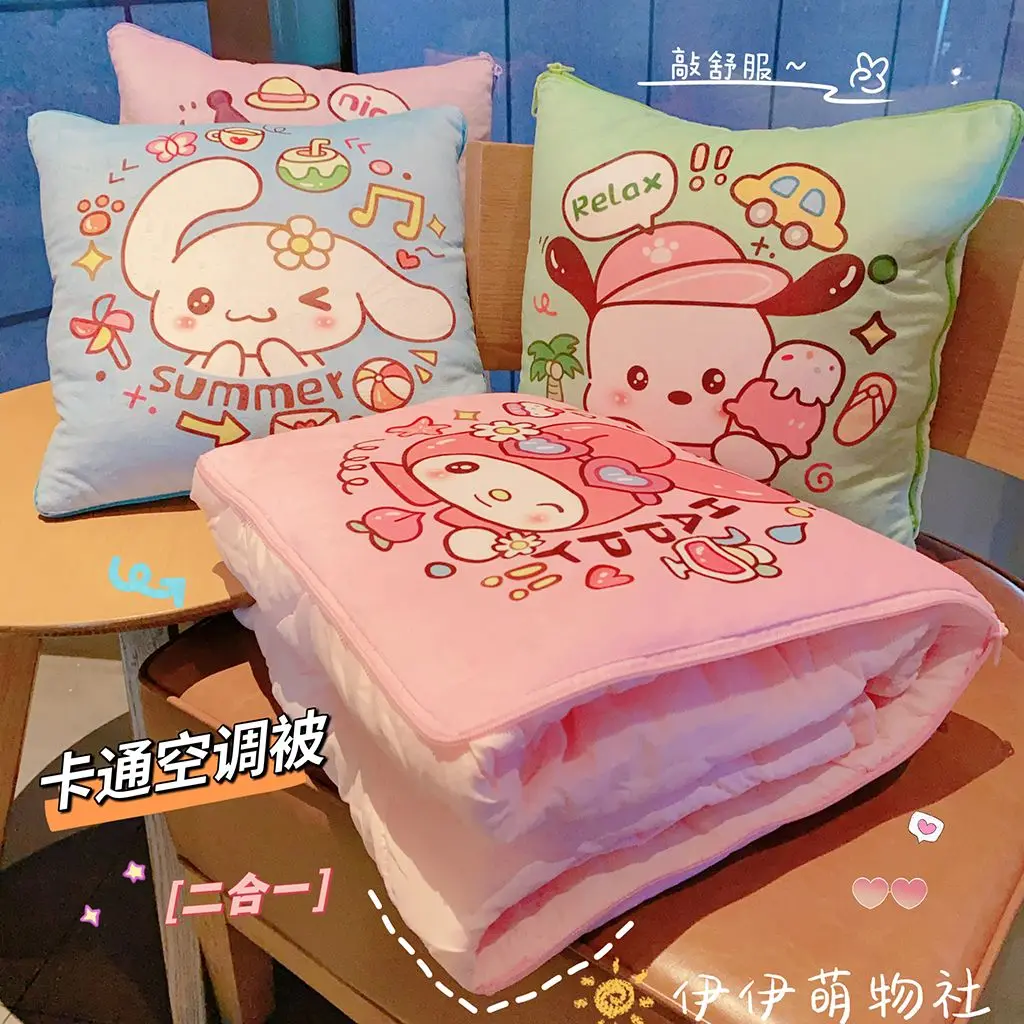 Cinnamoroll Hello Kitty Anime Kawaii Sanrio Throw Pillow Quilt Cute Cartoon Kuromi My Melody Blanket Cover Gifts for Kids
Cinnamoroll Hello Kitty Anime Kawaii Sanrio Throw Pillow Quilt Cute Cartoon Kuromi My Melody Blanket Cover Gifts for Kids
