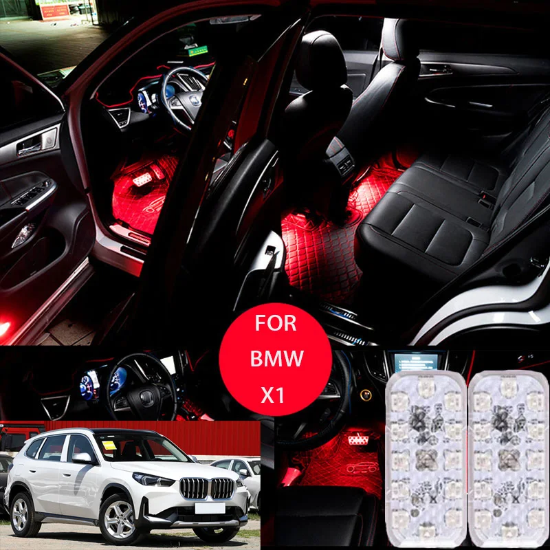 

FOR Bmw-x1 LED Car Interior Ambient Foot Light Atmosphere Decorative Lamps Party decoration lights Neon strips
