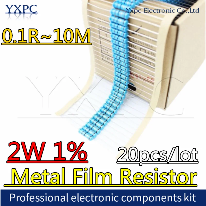 20pcs 2W Metal film resistor 1% 0.1R ~ 10M 1R 2.2R 4.7R 10R 22R 47R 100R 220R 470R 1K 10K 100K 1M 2.2 4.7 22 47 100 220 470 ohm
20pcs 2W Metal film resistor 1% 0.1R ~ 10M 1R 2.2R 4.7R 10R 22R 47R 100R 220R 470R 1K 10K 100K 1M 2.2 4.7 22 47 100 220 470 ohm