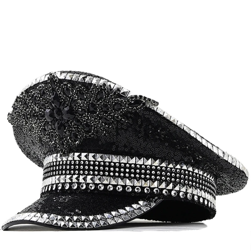 Blingbling Captain Hat Stage Props Photo Hats Cool Bridal Headdress Dropship
Blingbling Captain Hat Stage Props Photo Hats Cool Bridal Headdress Dropship