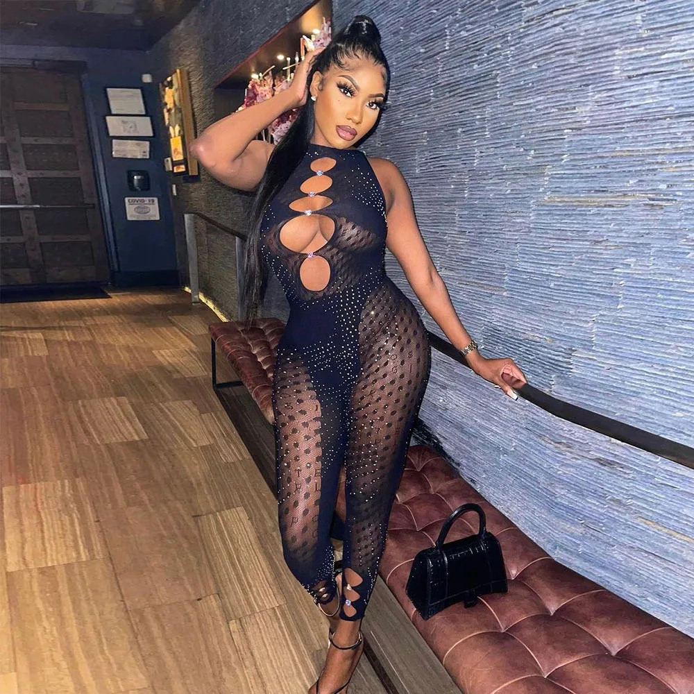 Sleeveless Transparent Party Home Jumpsuits Women Glitter High Stretch Skinny Hollow Out Bodycon Rompers Sexy Party Bodysuit
Sleeveless Transparent Party Home Jumpsuits Women Glitter High Stretch Skinny Hollow Out Bodycon Rompers Sexy Party Bodysuit