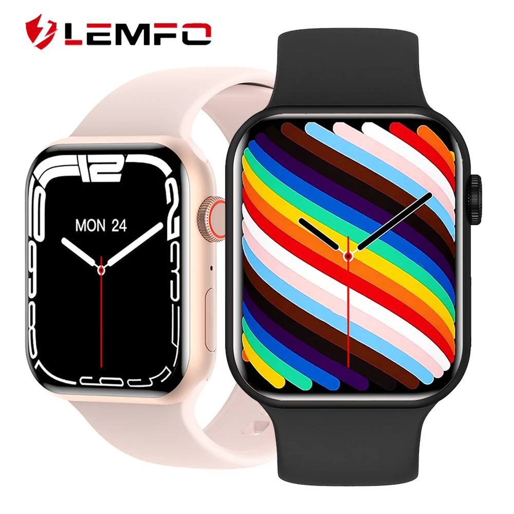 Lemfo S7 Pro Smartwatch Smart Watch Men Series 7 Bluetooth Call NFC Wireless Charger Women PK Iwo 13 W27 W37 HW22 | Электроника