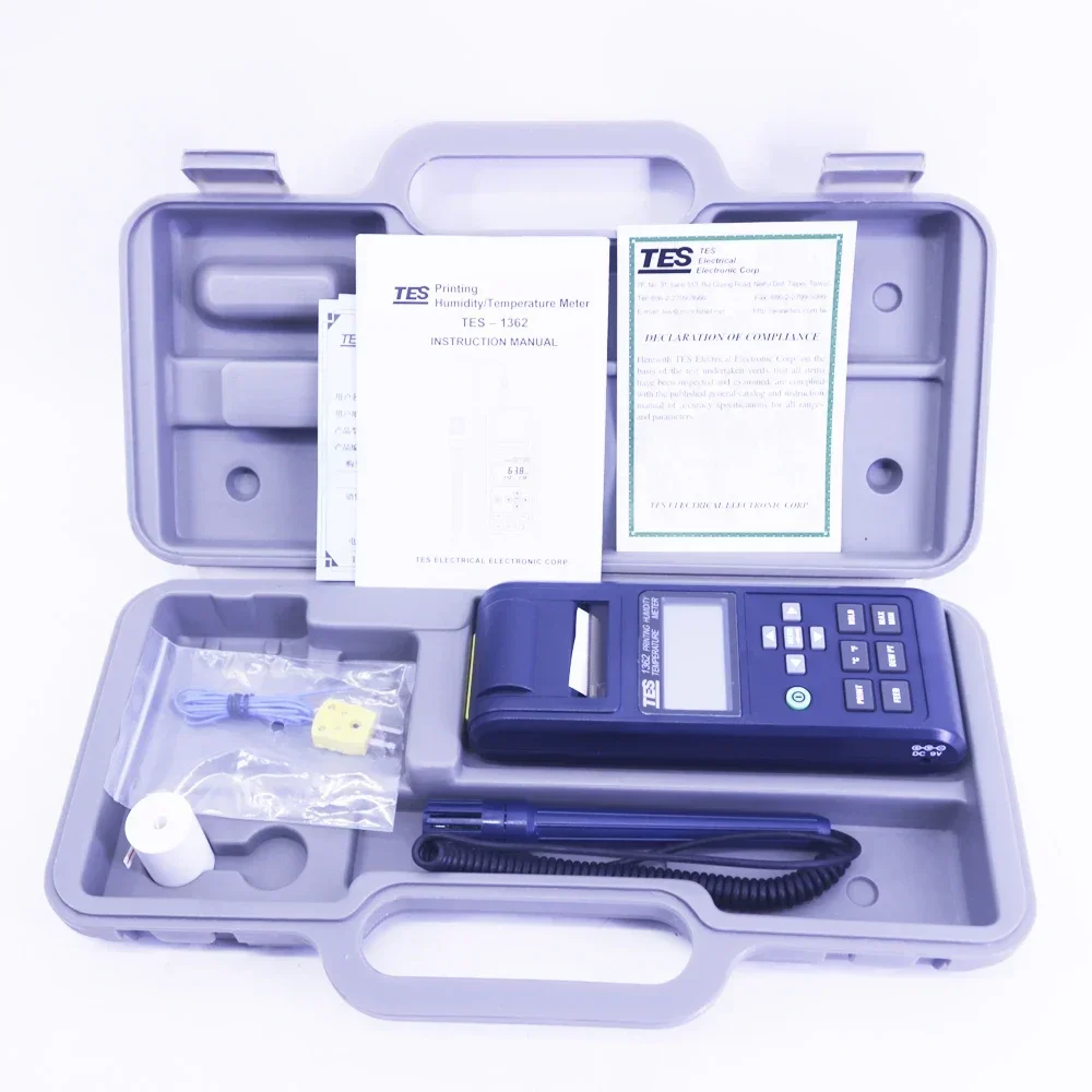 TES-1362 Digital Thermometer Printing Humidity Temperature Meter Dew Point Meter Range 10%RH ~ 95%RH
TES-1362 Digital Thermometer Printing Humidity Temperature Meter Dew Point Meter Range 10%RH ~ 95%RH