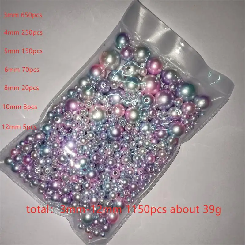 Mermaid beads 3-12mm Mix size 1150pcs Pearl wtraight holes round imitation plastic pearl beads for needlework & Jewelry Making
Mermaid beads 3-12mm Mix size 1150pcs Pearl wtraight holes round imitation plastic pearl beads for needlework & Jewelry Making