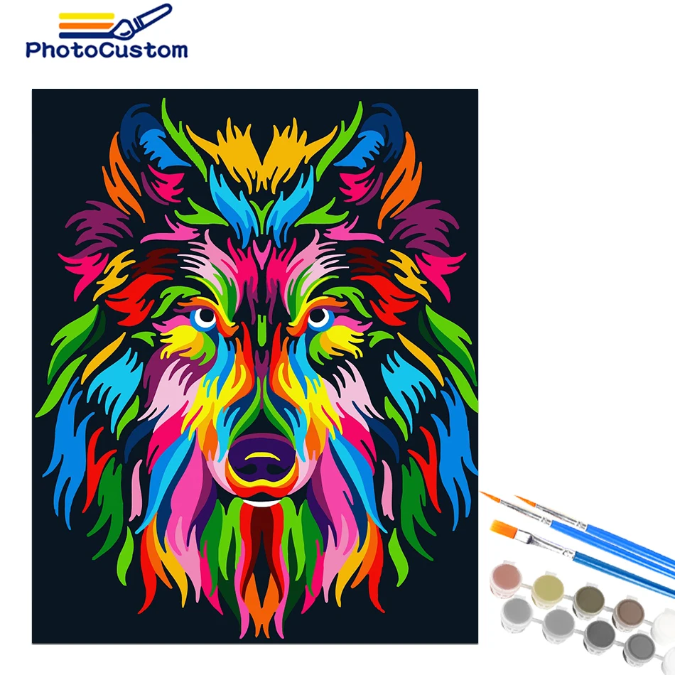 PhotoCustom Coloring By Number Colorful Wolf For Adults Handpaint Oil Painting By Numbers Animal On Canvas For Home Wall Decor
PhotoCustom Coloring By Number Colorful Wolf For Adults Handpaint Oil Painting By Numbers Animal On Canvas For Home Wall Decor