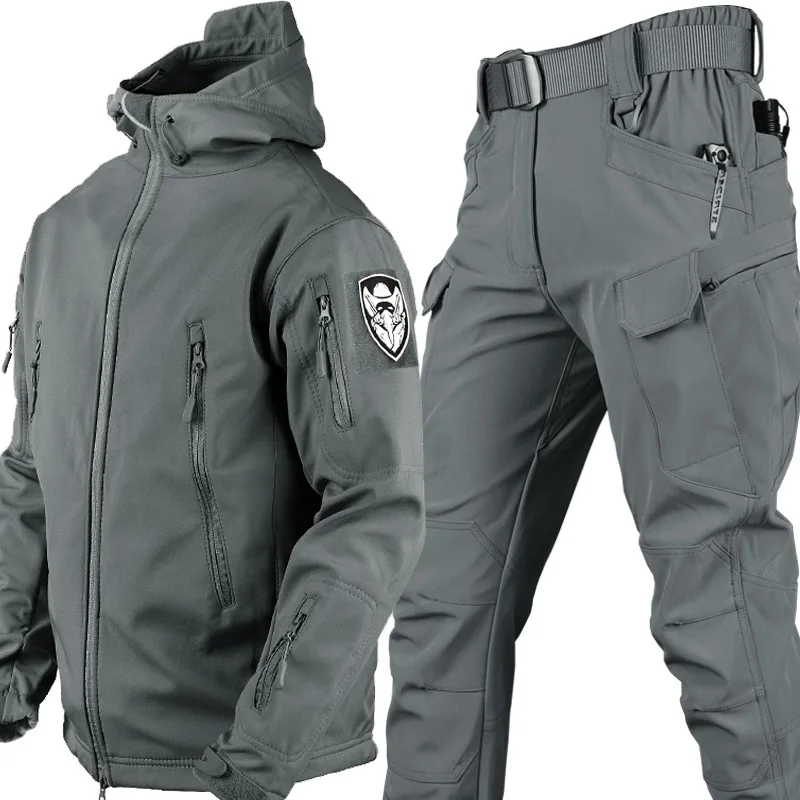 GL Shark Skin Soft Shell Autumn and Winter Plush Thickened Mountaineering Tactics Training Breathable Windproof Charge Suit
GL Shark Skin Soft Shell Autumn and Winter Plush Thickened Mountaineering Tactics Training Breathable Windproof Charge Suit