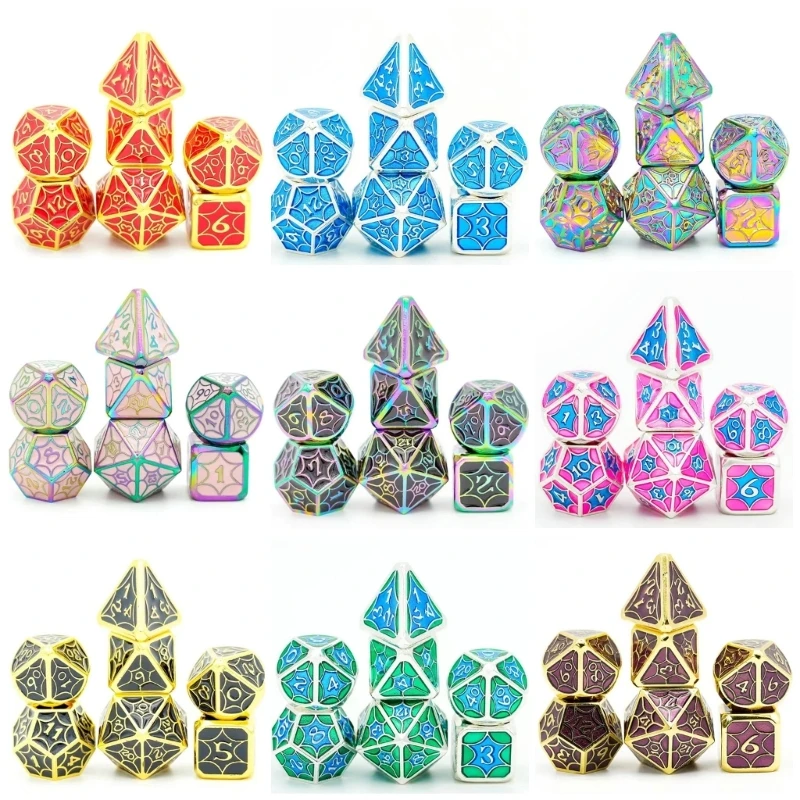 7Pcs Metal Role Playing Digital Dices for Club/Party/Family Board Puzzle Games
7Pcs Metal Role Playing Digital Dices for Club/Party/Family Board Puzzle Games