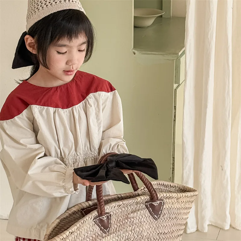 2025 Spring New Girls Puff Sleeve Shirts Children Long Sleeve T Shirts Baby Girl Cotton Blouse Infant Loose Tops Kids Clothes 11 Sf5d295af75f34cfcabd574579c84b041c