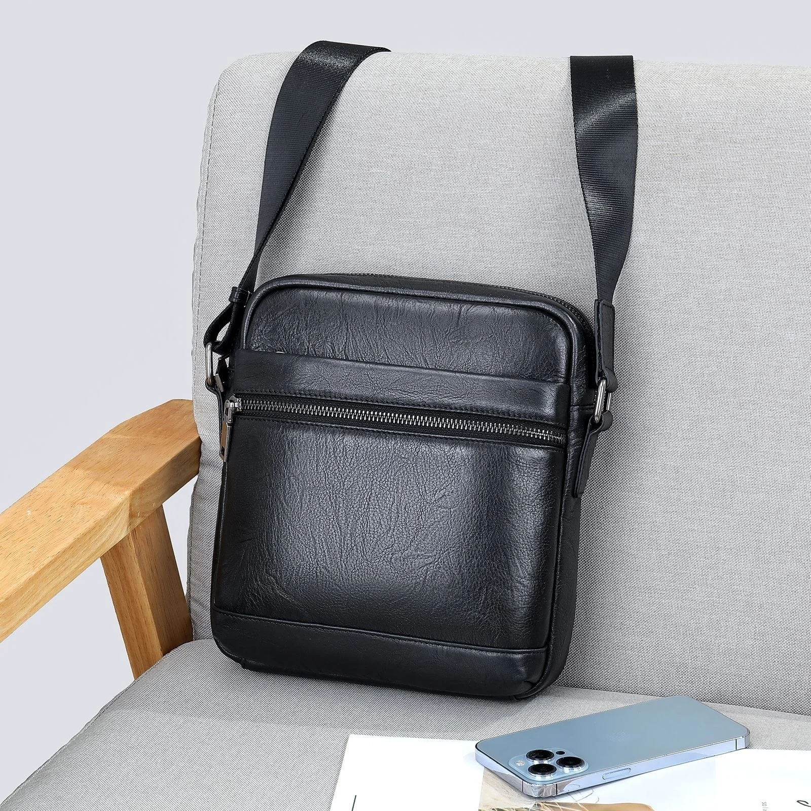 New Crossbody Bag Men's Flap Bag Soft Leather Flap Bag Small Square Bag Business Man Bag Cowhide Shoulder Men's Bag For Man
New Crossbody Bag Men's Flap Bag Soft Leather Flap Bag Small Square Bag Business Man Bag Cowhide Shoulder Men's Bag For Man