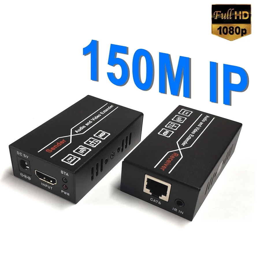 150M HDMI Extender Over IP TCP Rj45 Cat5e Cat6 Cable 1080P HDMI Ethernet Video Transmitter and Receiver N To N By Network Switch
150M HDMI Extender Over IP TCP Rj45 Cat5e Cat6 Cable 1080P HDMI Ethernet Video Transmitter and Receiver N To N By Network Switch