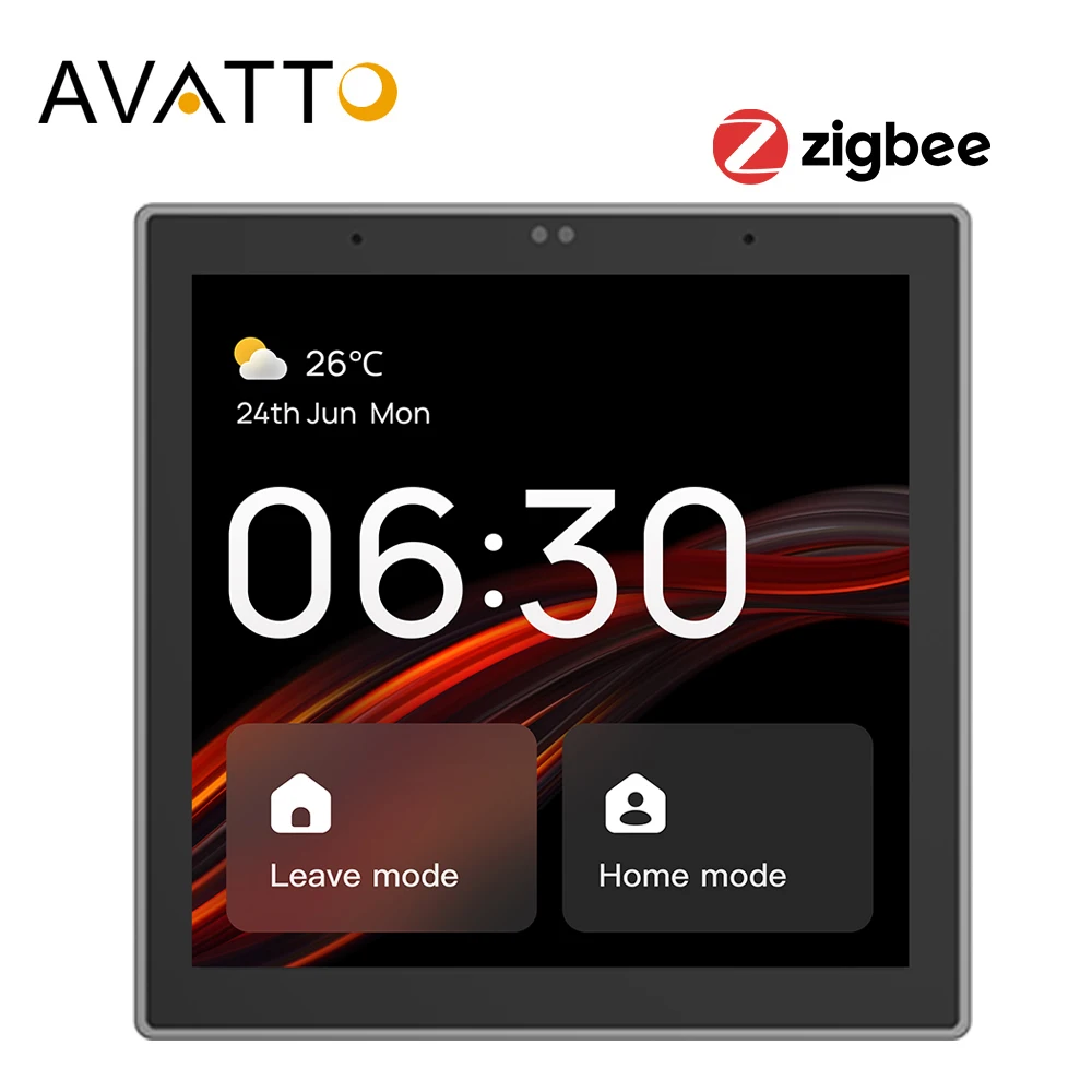 

AVATTO 4 inch Touch Tuya ZigBee 3.0 Scene Switch Smart Central Control,Build in Wireless Zigbee Gateway Hub, alexa Voice Control