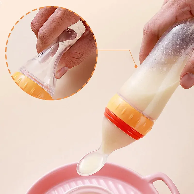 Squeezing Feeding Bottle Silicone Newborn Baby Training Rice Cereal Food Spoon Supplement Feeder Safe Useful Tableware for Kids
Squeezing Feeding Bottle Silicone Newborn Baby Training Rice Cereal Food Spoon Supplement Feeder Safe Useful Tableware for Kids