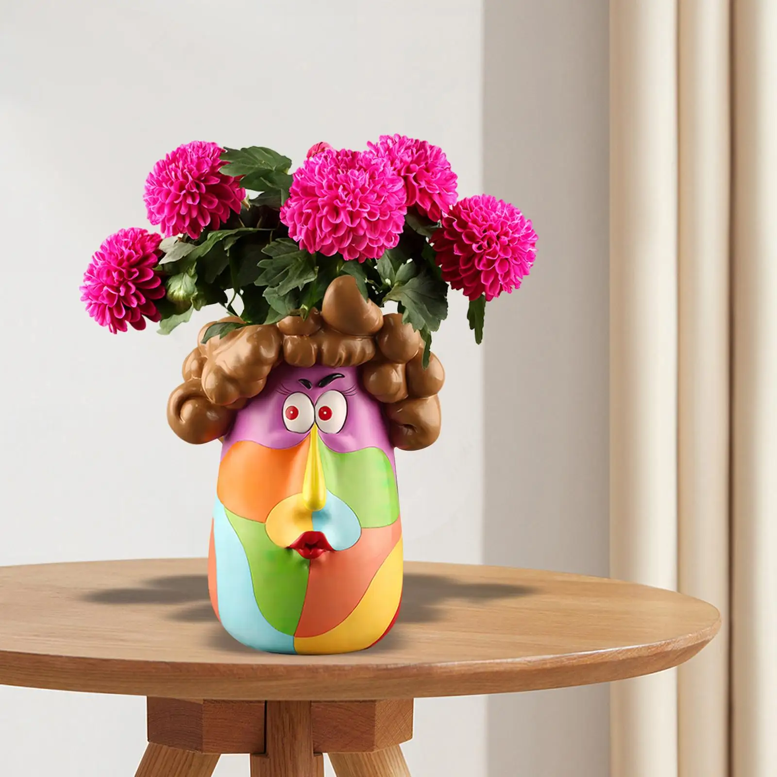 

Planter Pot Bonsai Pot Table Centerpiece Ornament Vase Resin Flowerpot Pot for Living Room Birthday Gift Bar Bookshelf Bedroom