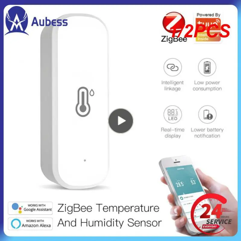 Умный датчик температуры и влажности Tuya ZigBee, 1/2 шт., работает от аккумулятора, работает с Alexa Home
Умный датчик температуры и влажности Tuya ZigBee, 1/2 шт., работает от аккумулятора, работает с Alexa Home