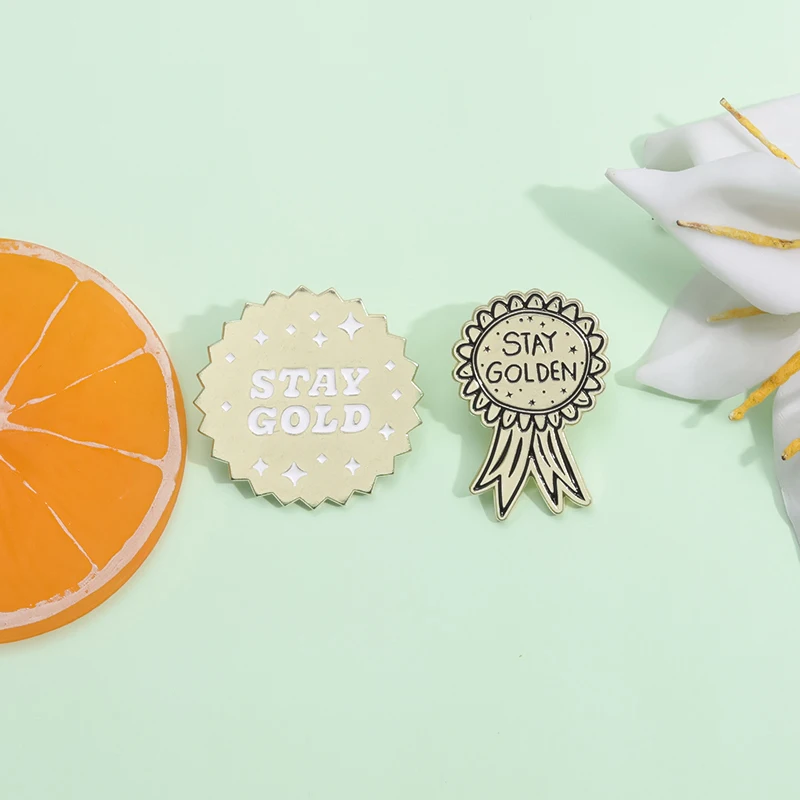 Stay Gold Medal Enamel Pins Cute Cartoon Creative Brooches Shirt Clothes Collar Lapel Badge Pin Accessories Gift for Friends
Stay Gold Medal Enamel Pins Cute Cartoon Creative Brooches Shirt Clothes Collar Lapel Badge Pin Accessories Gift for Friends