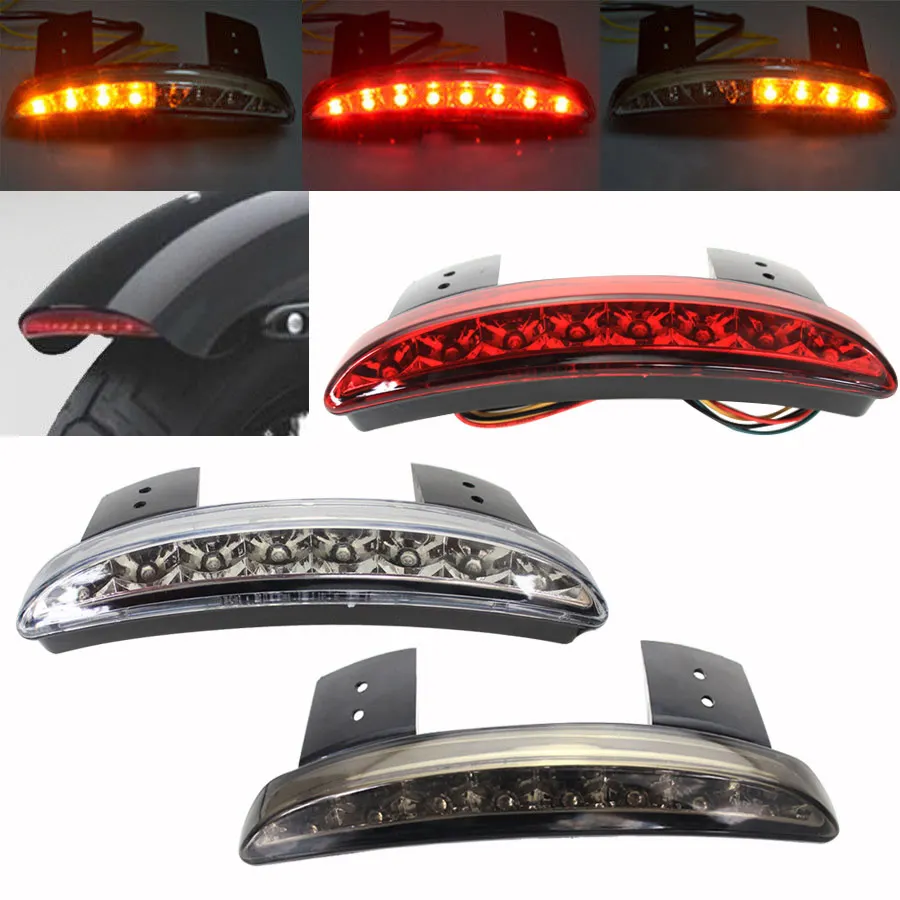 New Motorcycle LED Brake Tail Light Rear Fender Edge Taillight For Harley Touring Sportster XL 883 1200 Cafe Racer
New Motorcycle LED Brake Tail Light Rear Fender Edge Taillight For Harley Touring Sportster XL 883 1200 Cafe Racer