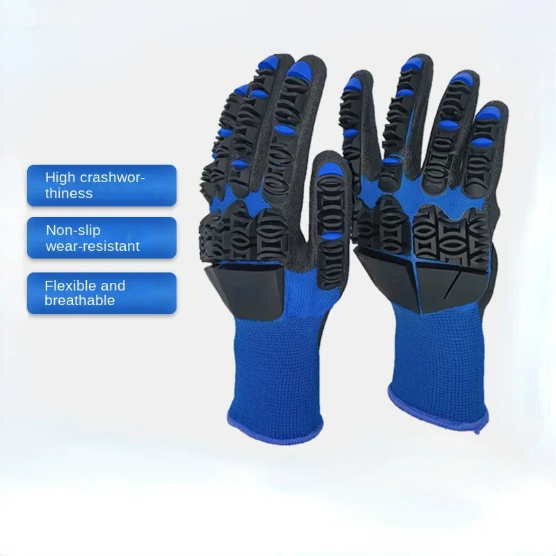 

TPR Mechanical Gloves Anti-vibration Anti-smashing Anti-cutting Anti-collision Gloves Outdoor Rescue Safety Working Gloves