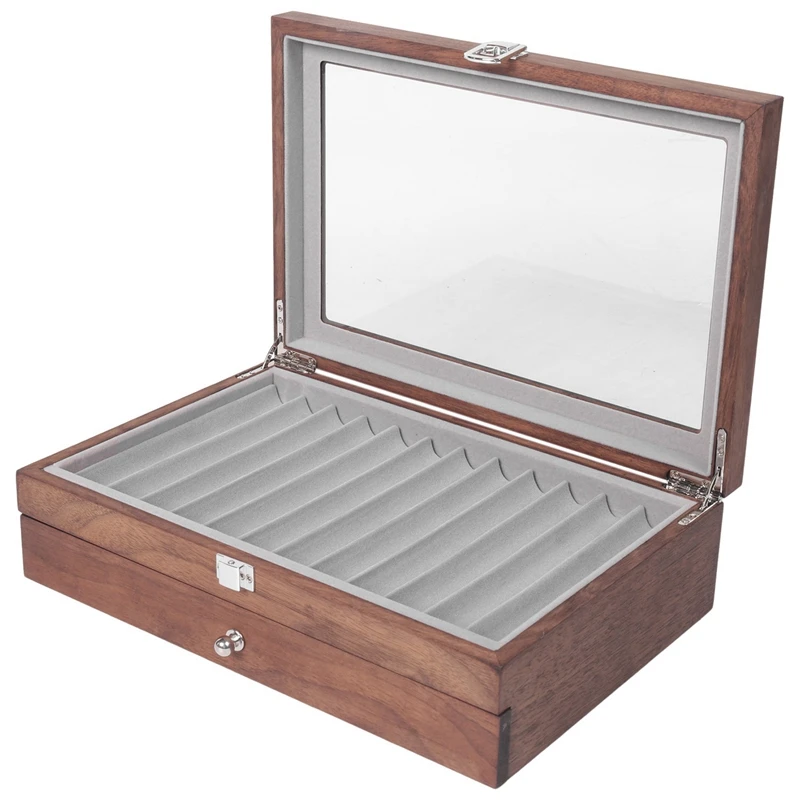 Walnut Pen Storage Case Luxury 2 Layer Pen Display Organizer Transparent Window Fountain Box Pen-Collection
Walnut Pen Storage Case Luxury 2 Layer Pen Display Organizer Transparent Window Fountain Box Pen-Collection