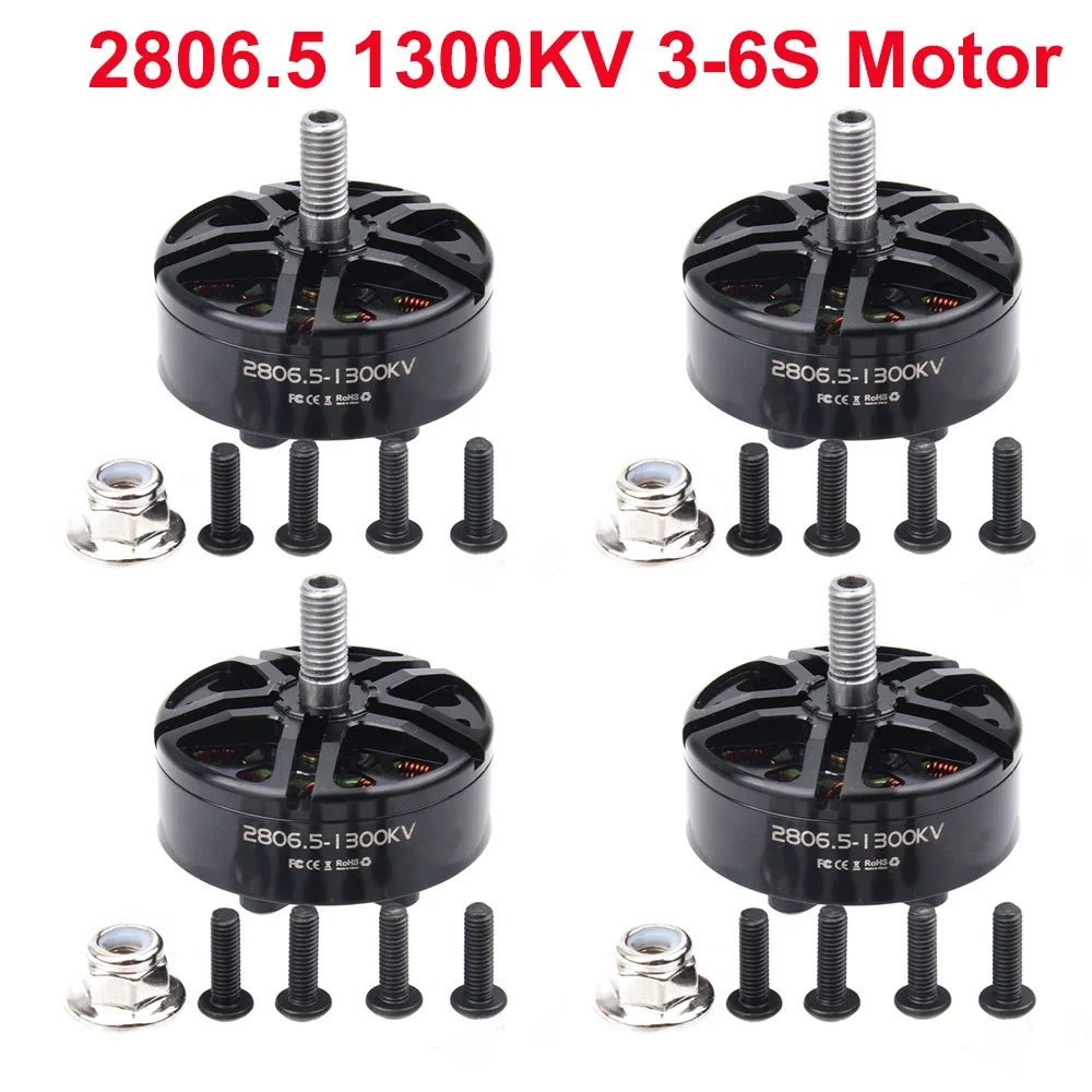 

1/2/4PCS 2806.5 2807 1300KV Brushless Motor 3-6S For FPV Racing Freestyle Frame Drones APEX Mark4 XL7 7Inch 295mm / 8Inch 360mm