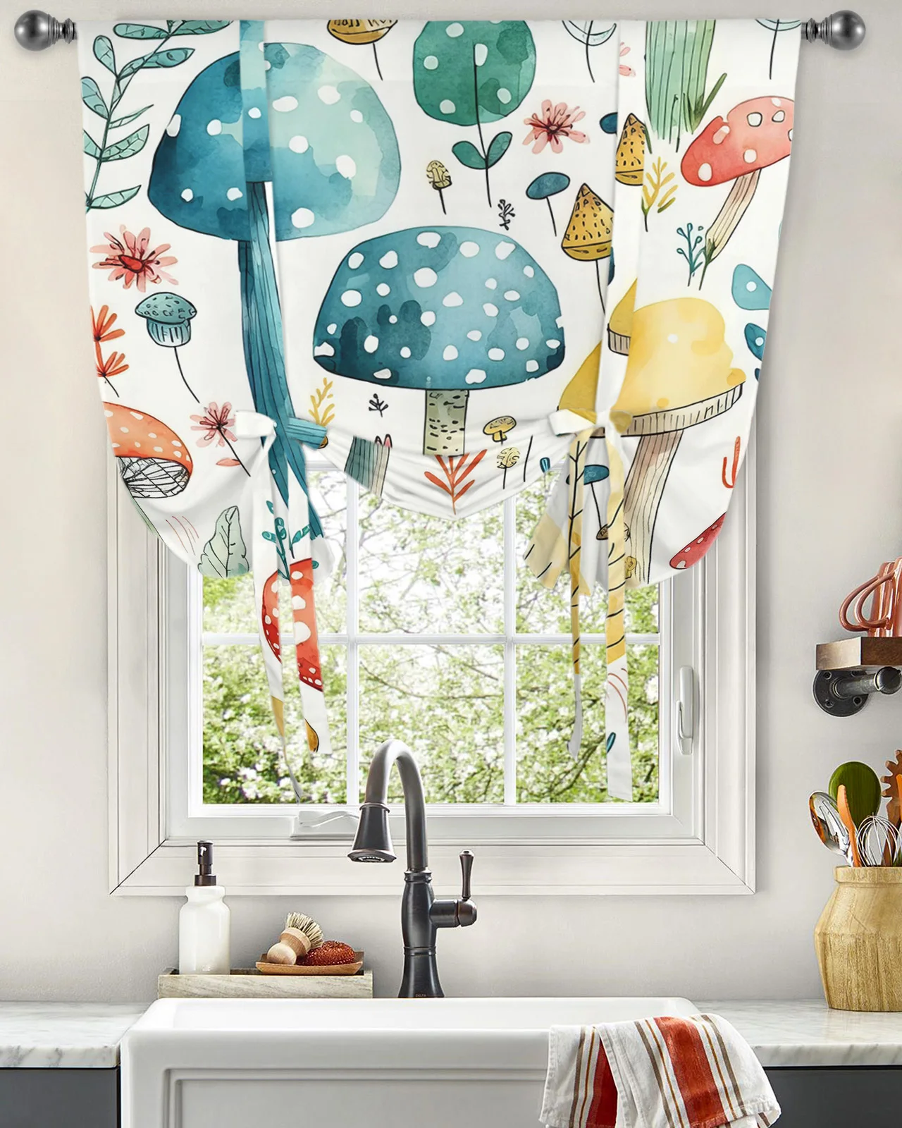 Abstract Mushroom Plant Leaf Window Curtain for Living Room Kitchen Tie-up Roman Curtain Home Decor Balcony Blinds Drapes
Abstract Mushroom Plant Leaf Window Curtain for Living Room Kitchen Tie-up Roman Curtain Home Decor Balcony Blinds Drapes