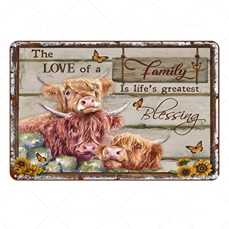 Metal Sign Farm Highland Cows The Love of A Family Rustic Decor Vintage Tin Sign Home Kitchen Bar Cafe Farm Club Cave Wall Decor
Metal Sign Farm Highland Cows The Love of A Family Rustic Decor Vintage Tin Sign Home Kitchen Bar Cafe Farm Club Cave Wall Decor