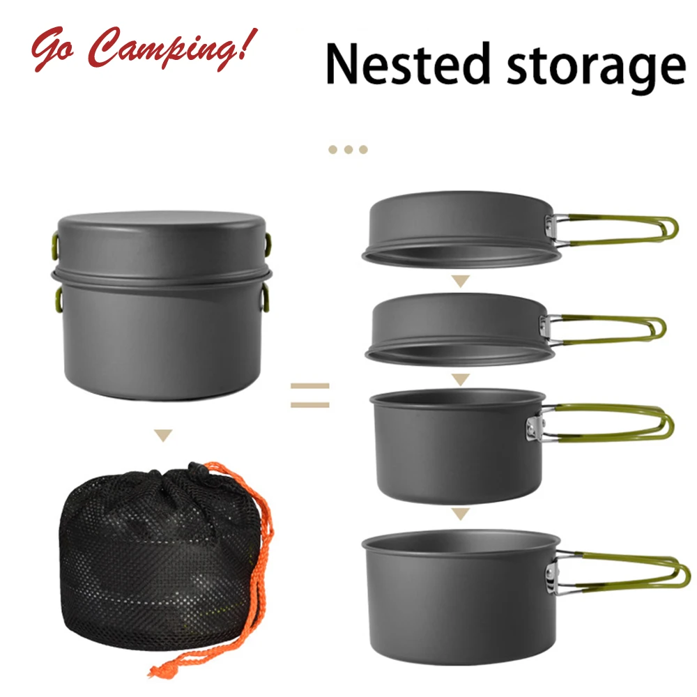 Outdoor Multi Person Portable Camping Set Pot Cookware Mountaineering Hiking Fishing Picnic Multifunctional Combination Set Pot
Outdoor Multi Person Portable Camping Set Pot Cookware Mountaineering Hiking Fishing Picnic Multifunctional Combination Set Pot