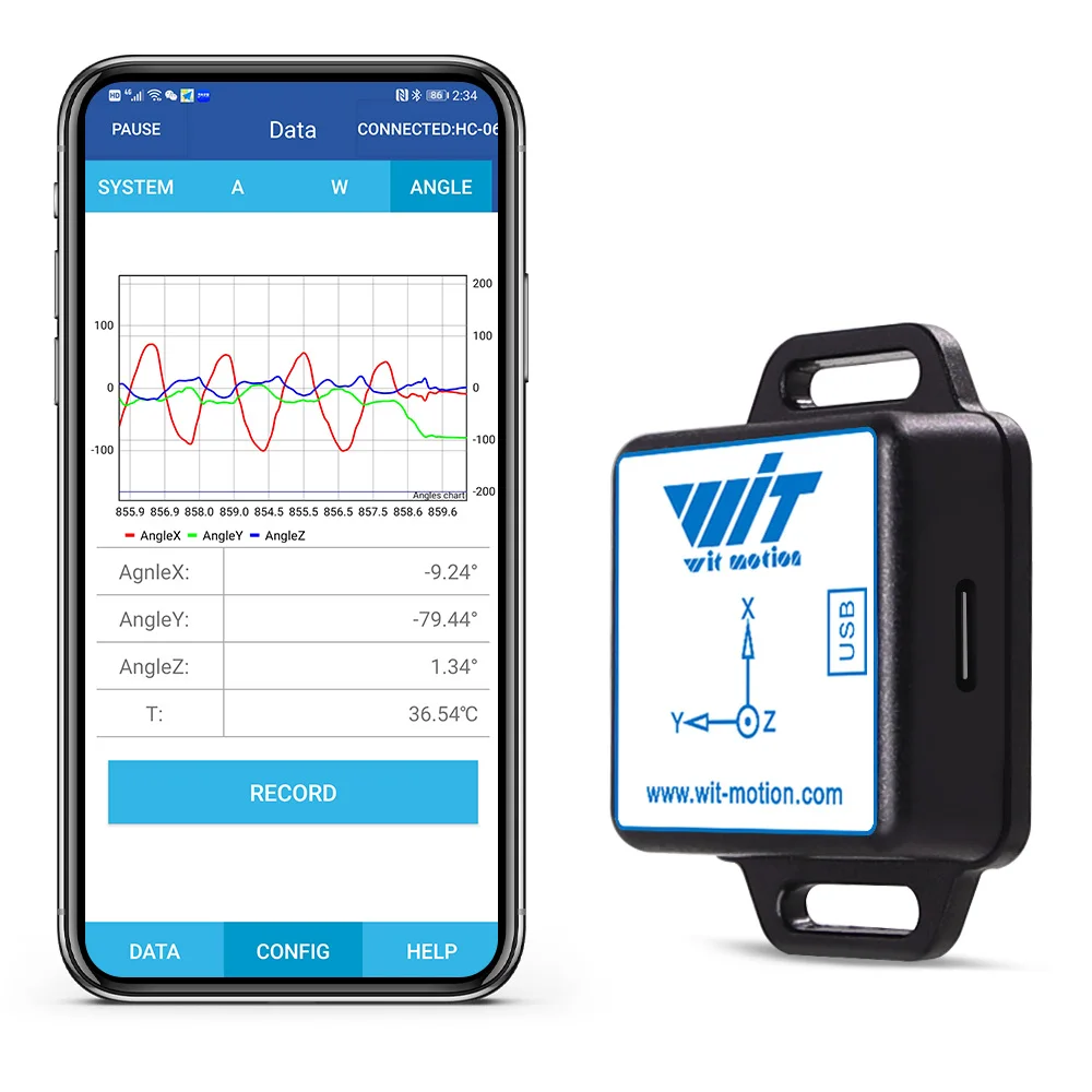 

[Bluetooth 2.0 Accelerometer + 0.05deg Inclinometer] BWT61CL MPU6050 Gyroscope+Angle+Acceleration, High-precision IMU Sensor